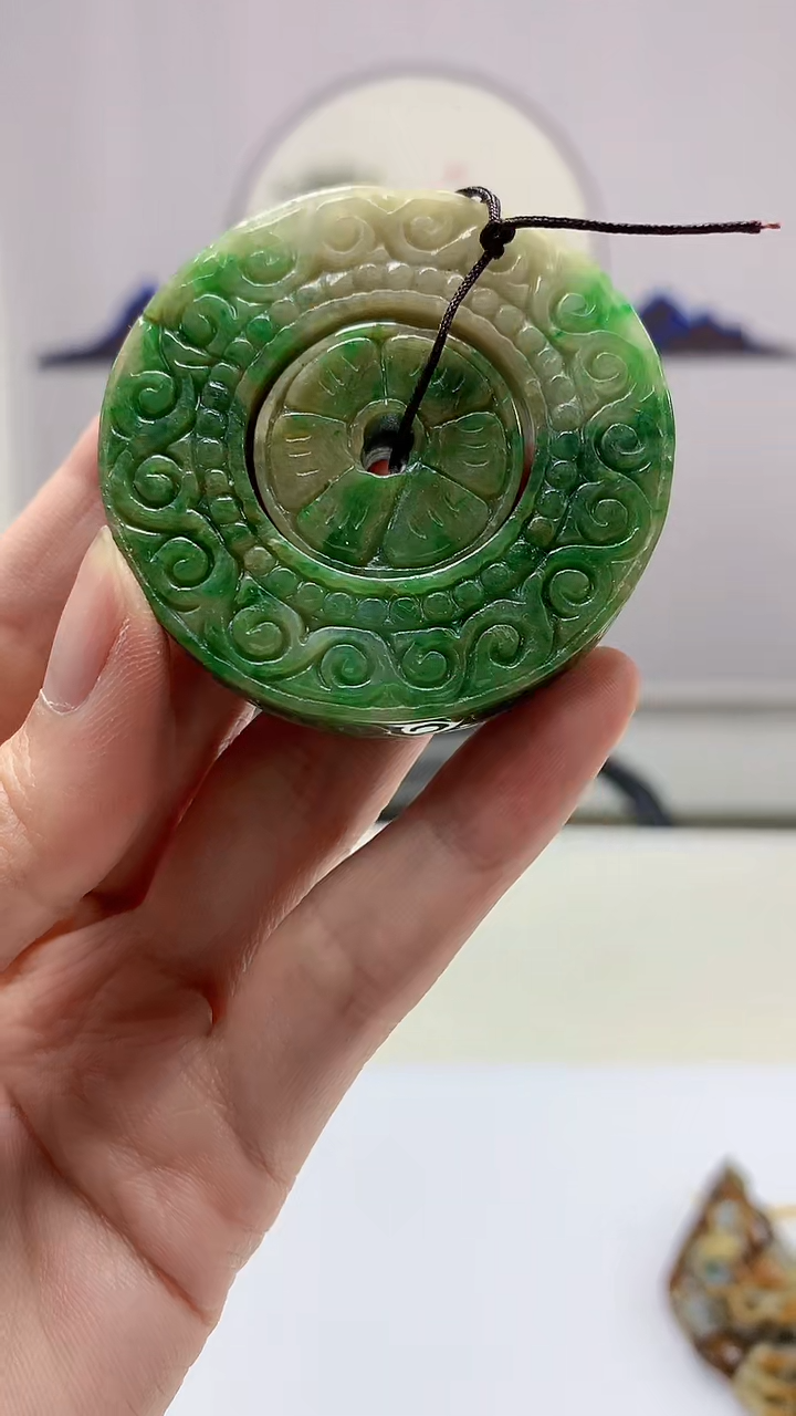 【闪购商品】定制翡翠未镶嵌4917zm-毛货挂件扣子197