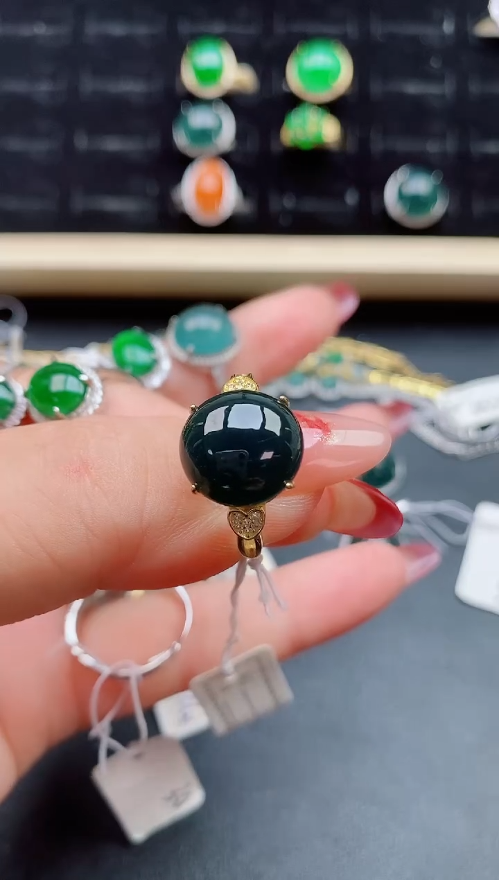 【闪购商品】翡翠戒指银S925镶嵌5080550