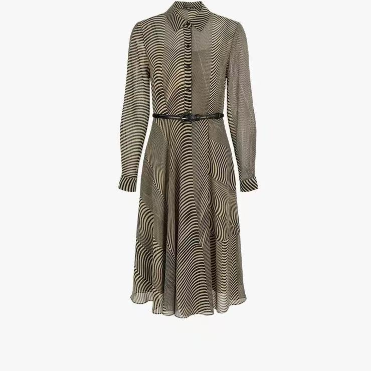 GXO2025初春新品【欧普艺术】衬衫式连衣裙LYQ0082