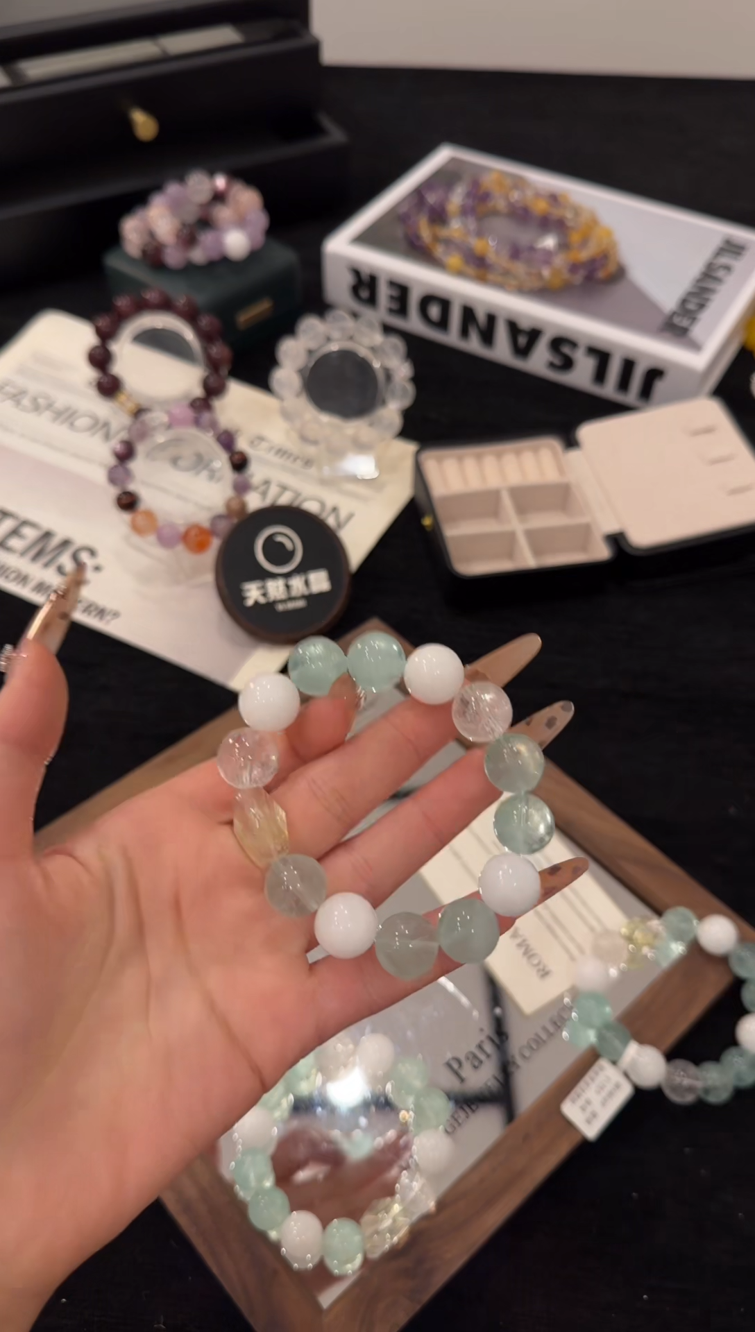 未镶嵌手链水晶绿萤石x3213