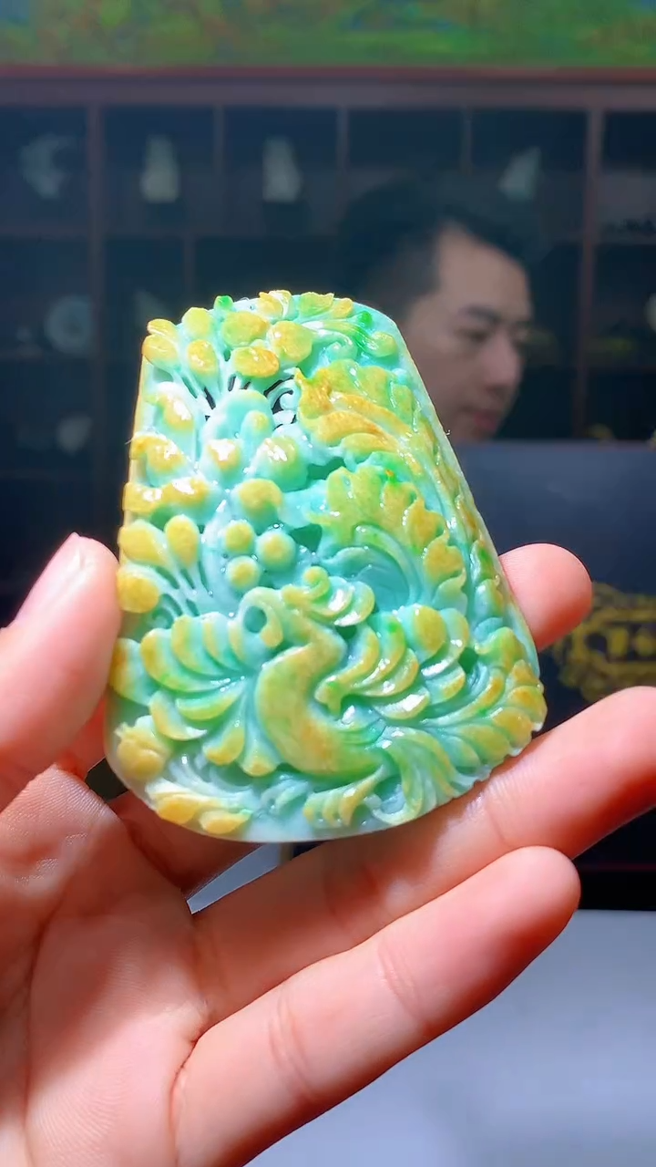 【闪购商品】定制翡翠未镶嵌1088hm-毛货挂件27
