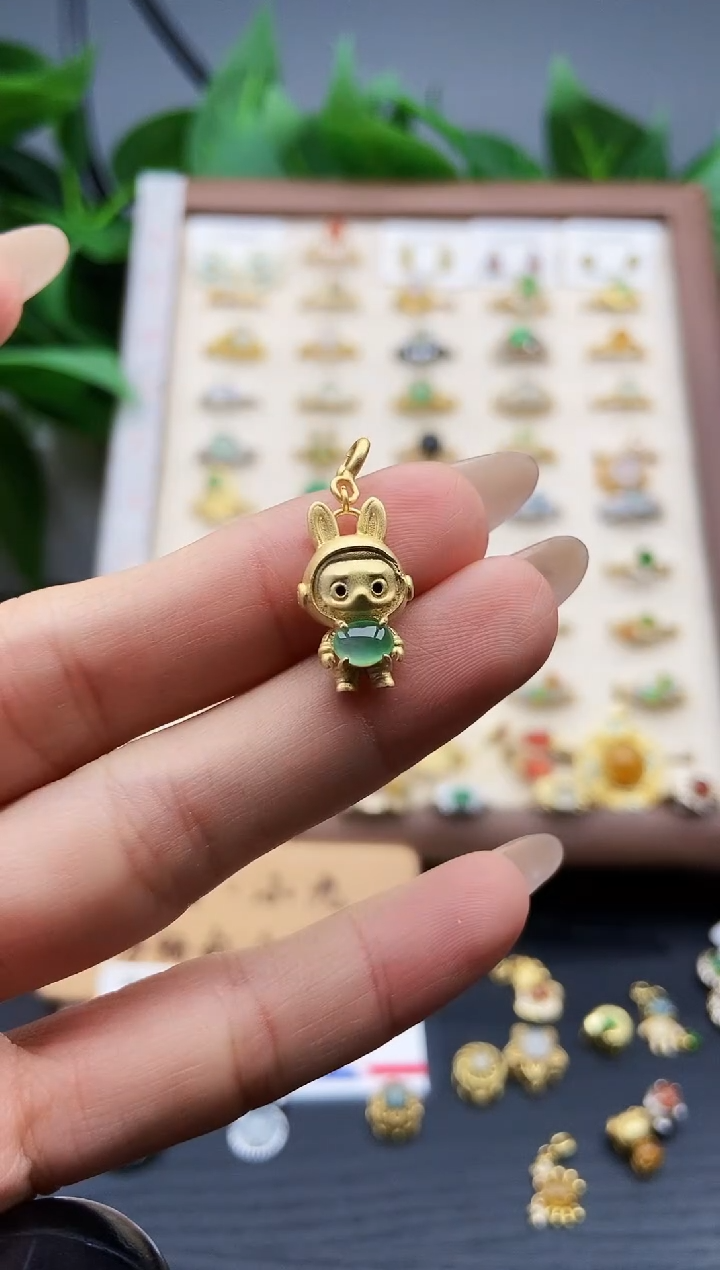 银S925镶嵌戒指翡翠12