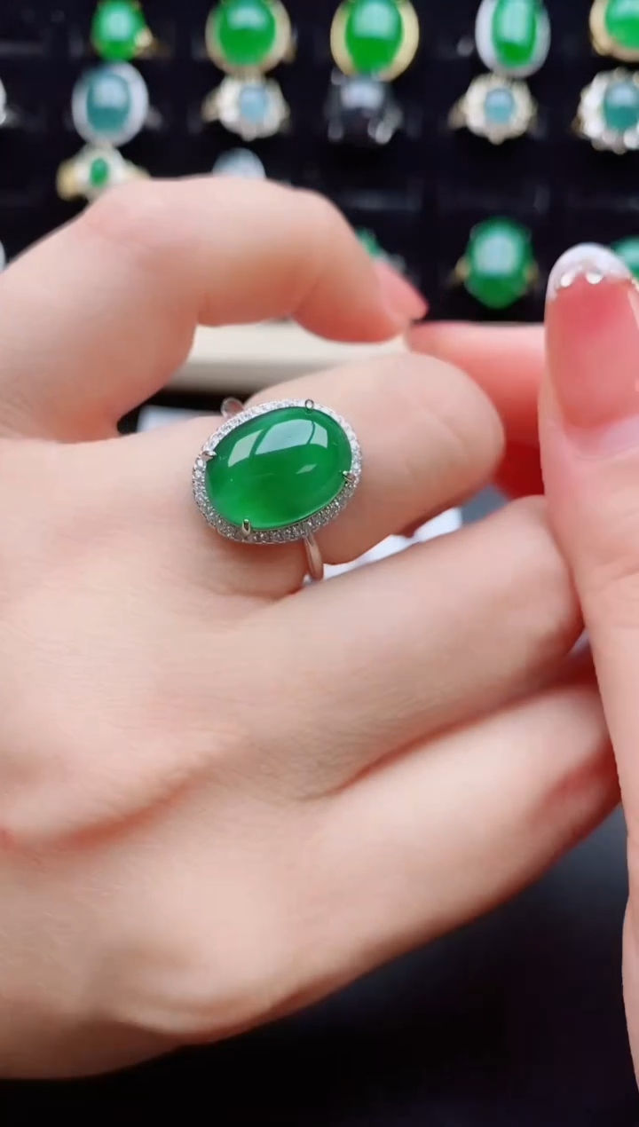 【闪购商品】翡翠戒指银S925镶嵌212121