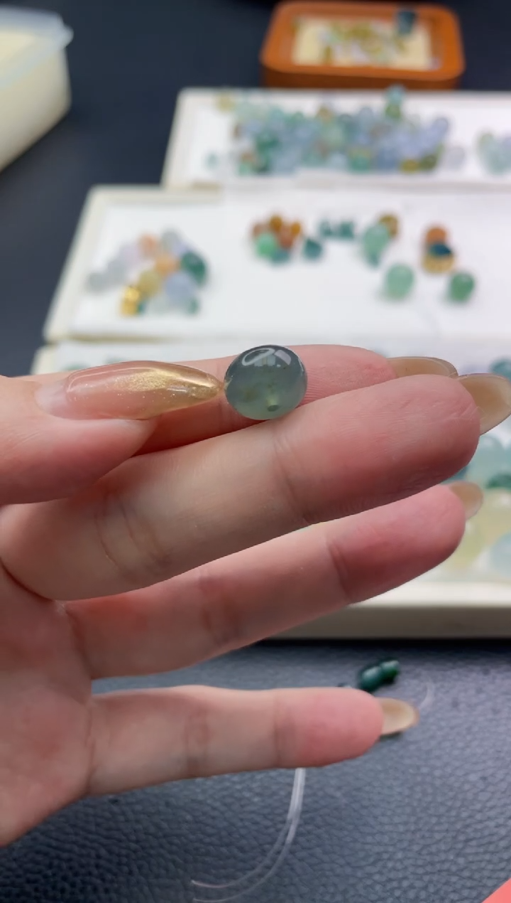 未镶嵌定制翡翠颖*珠子