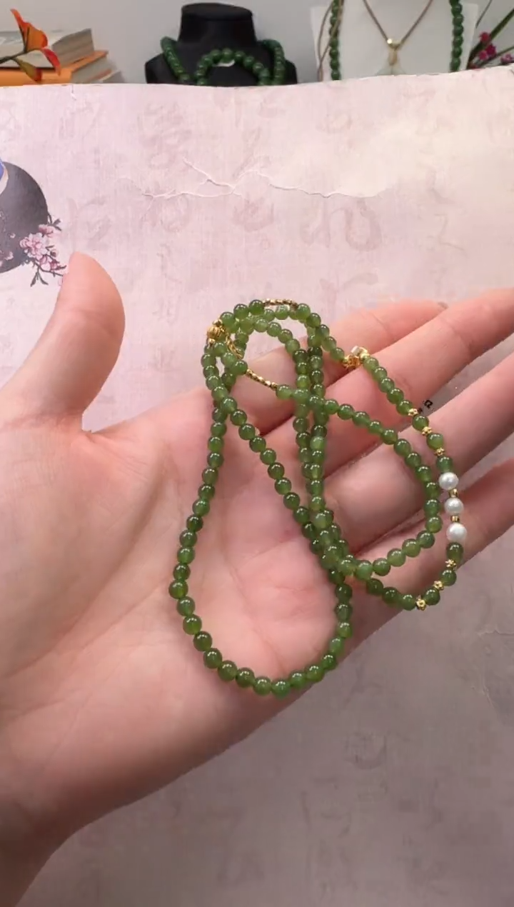 【闪购商品】和田玉（碧玉）项链未镶嵌项链