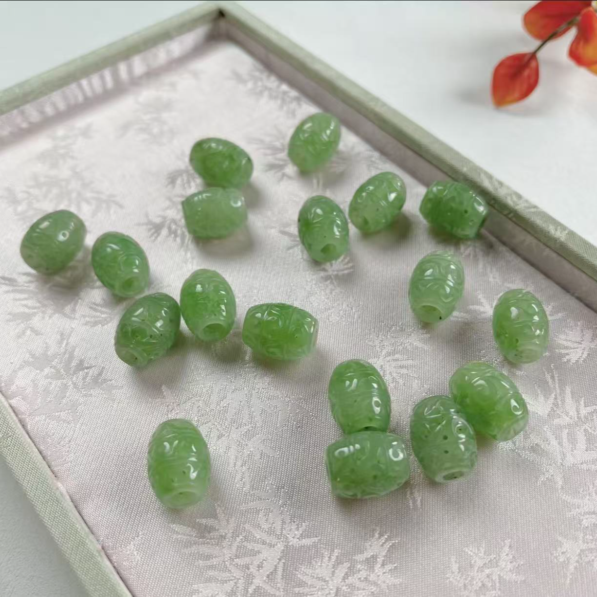 路路通｜俄碧乌兰海 苹果绿路路通百搭吊坠 约15*12mm-多样性发一