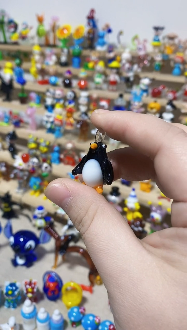 【闪购商品】琉璃手工艺品挂钩企鹅