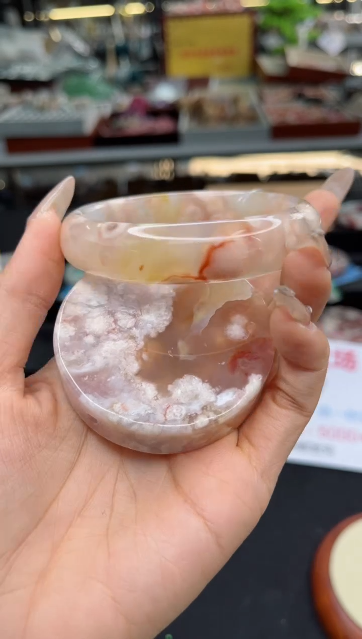 【闪购商品】石英质玉手镯未镶嵌62圈口（赠品镯心）389620