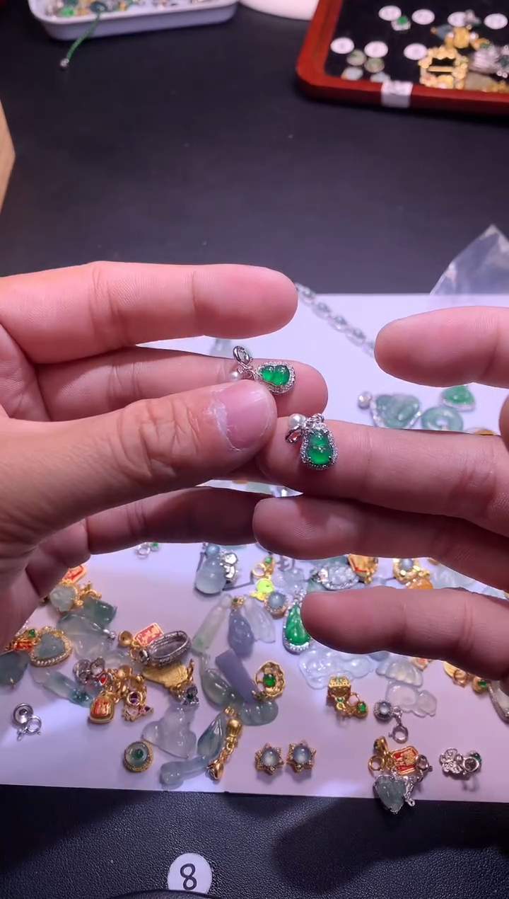 【闪购商品】翡翠吊坠(不含链)银S925镶嵌11