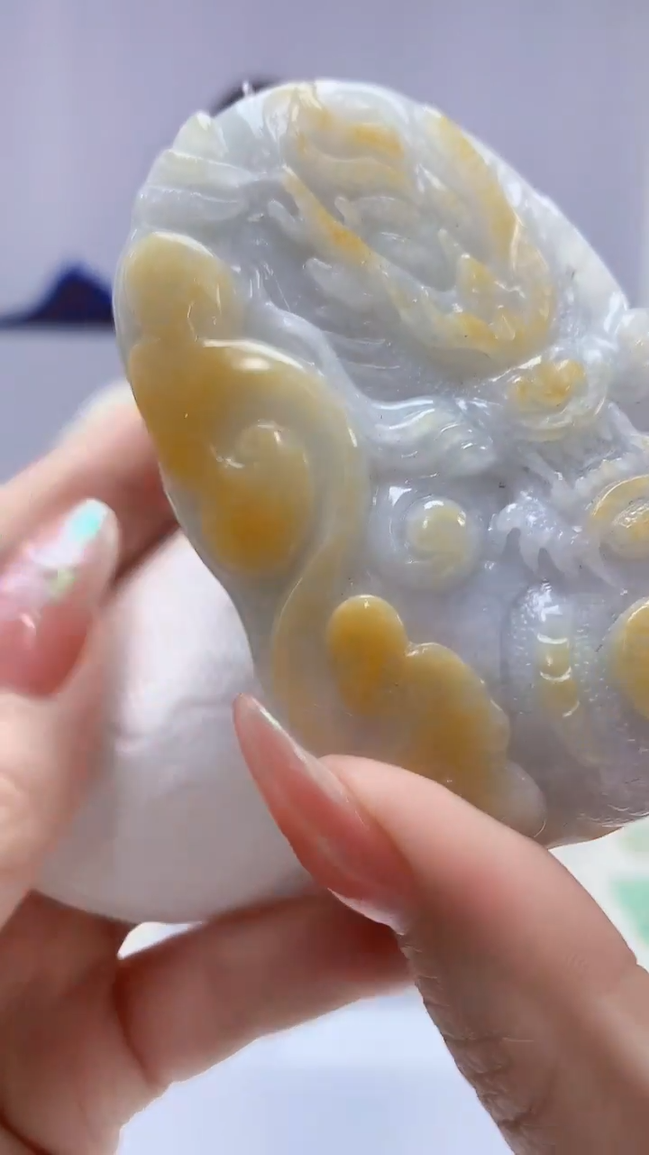 【闪购商品】定制翡翠未镶嵌1502DD-毛货挂件170