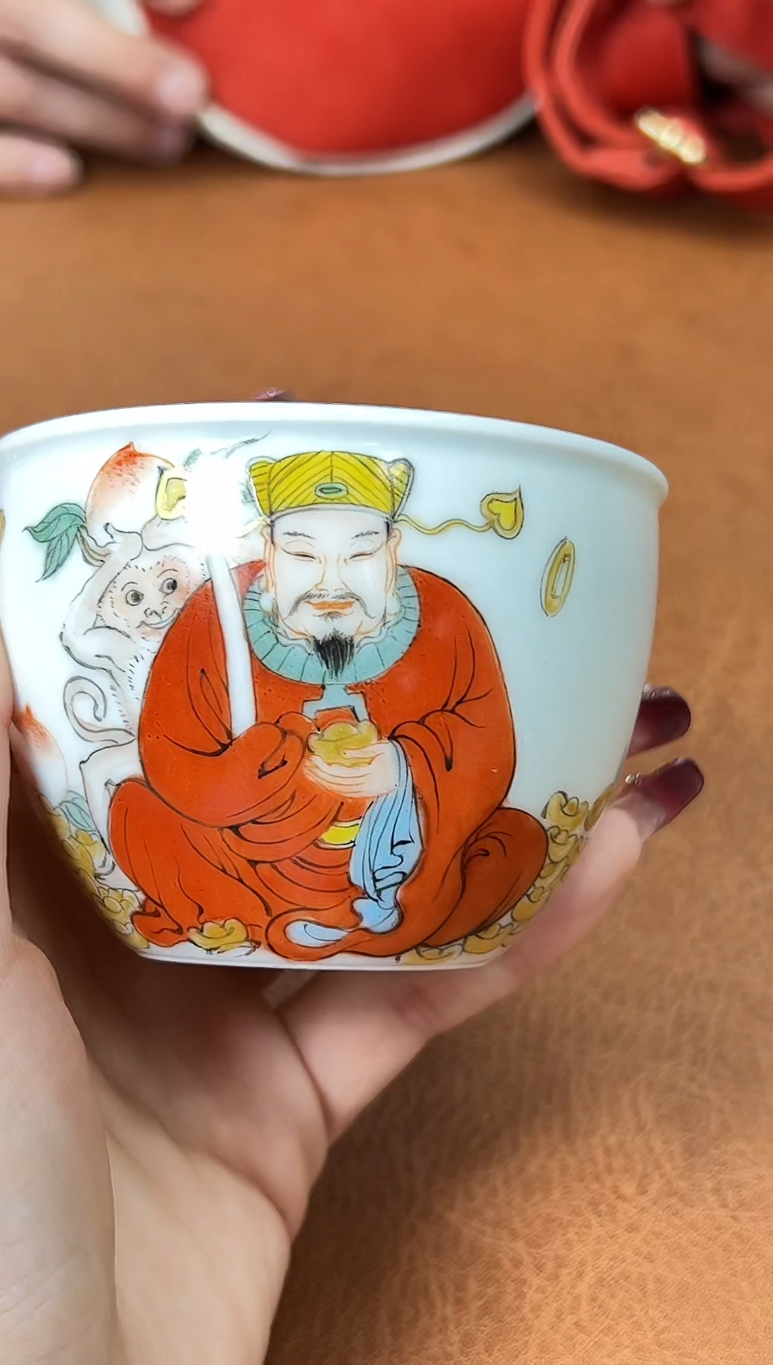 【闪购商品】瓷器余宏达TC24182杯子文财神