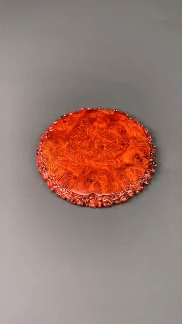 大果紫檀（缅甸花梨）把件缅甸花梨 茶杯垫