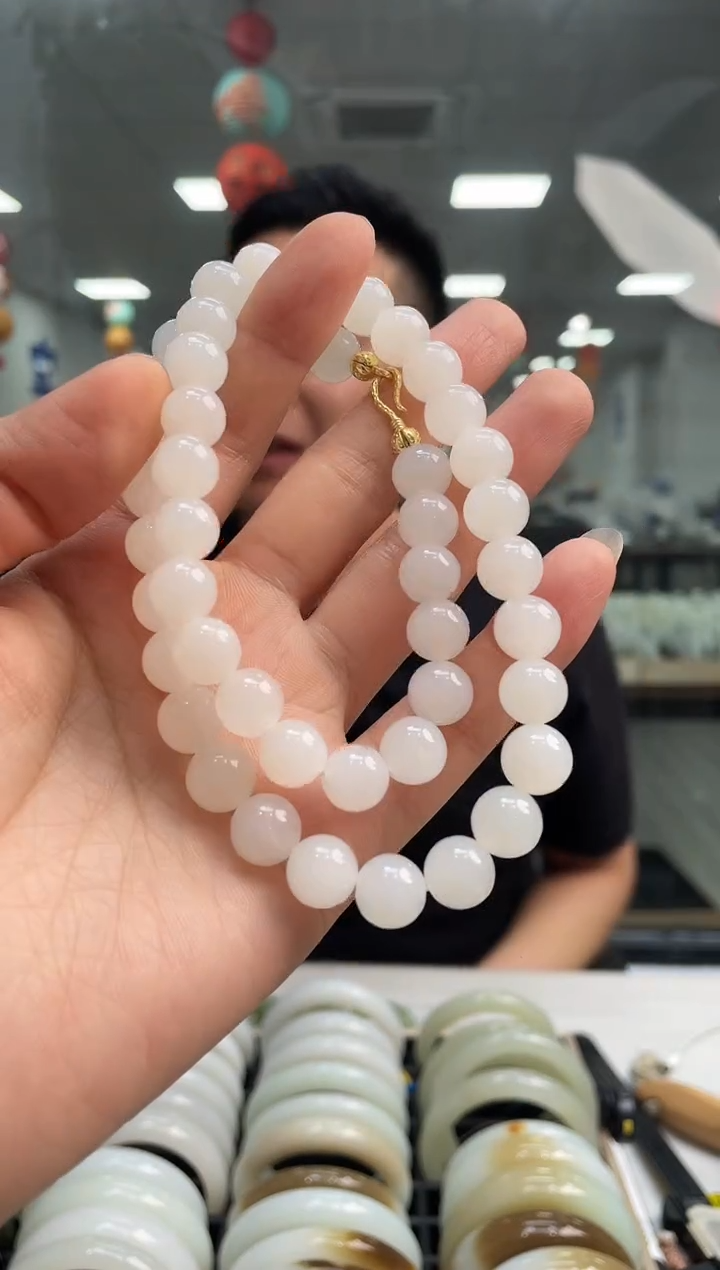 和田玉未镶嵌颈饰于阗卡10-9美人链随机发一件