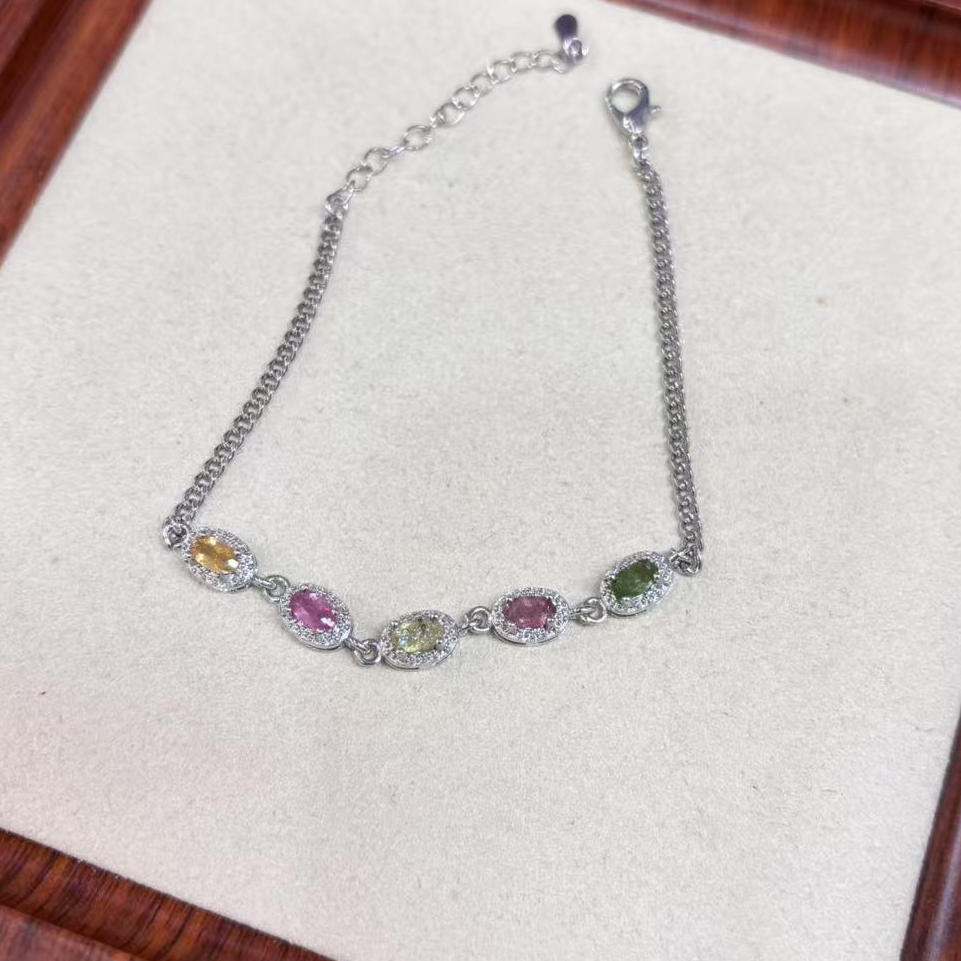 碧玺戴妃蛋面手链*（多样性单个发货）