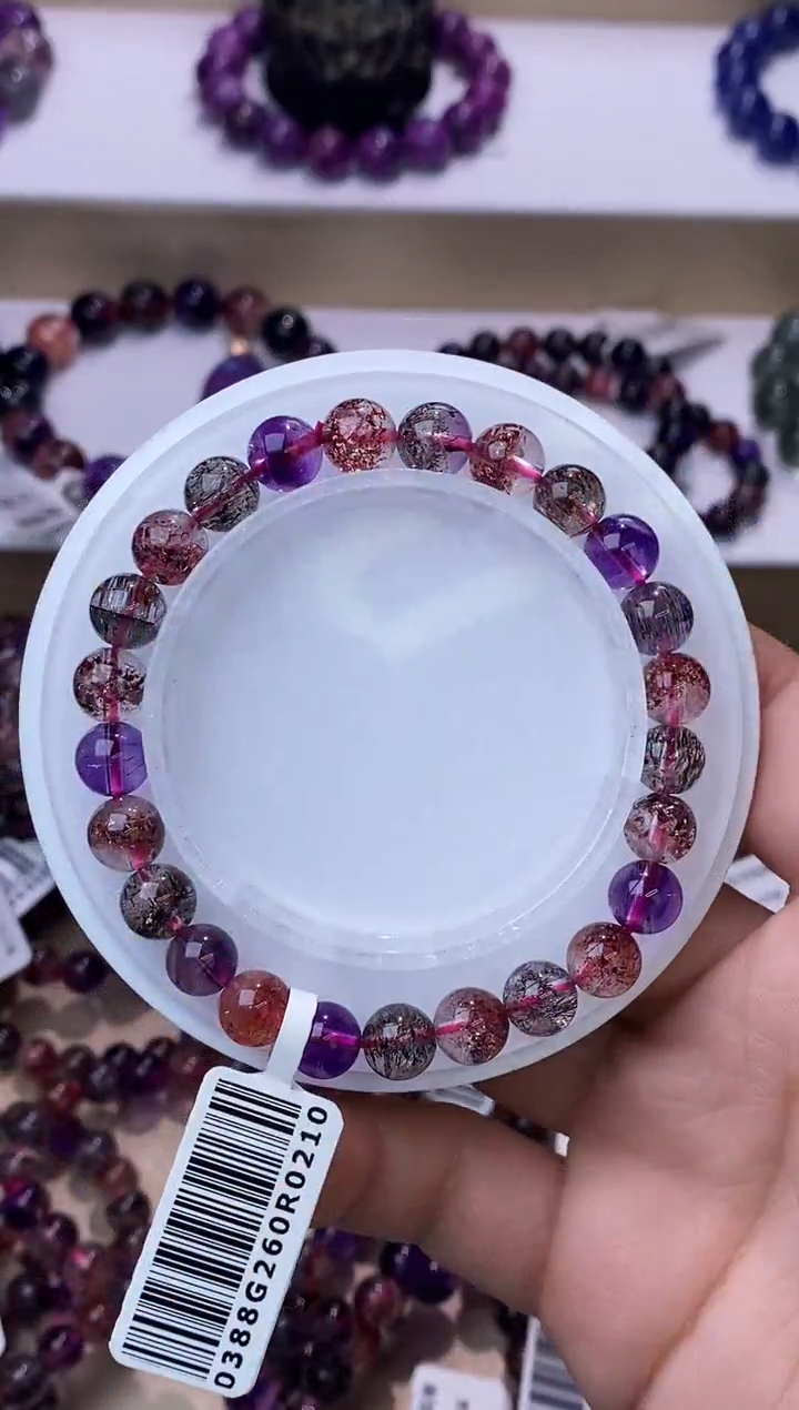 【闪购商品】水晶手链未镶嵌黑加仑超七7m+