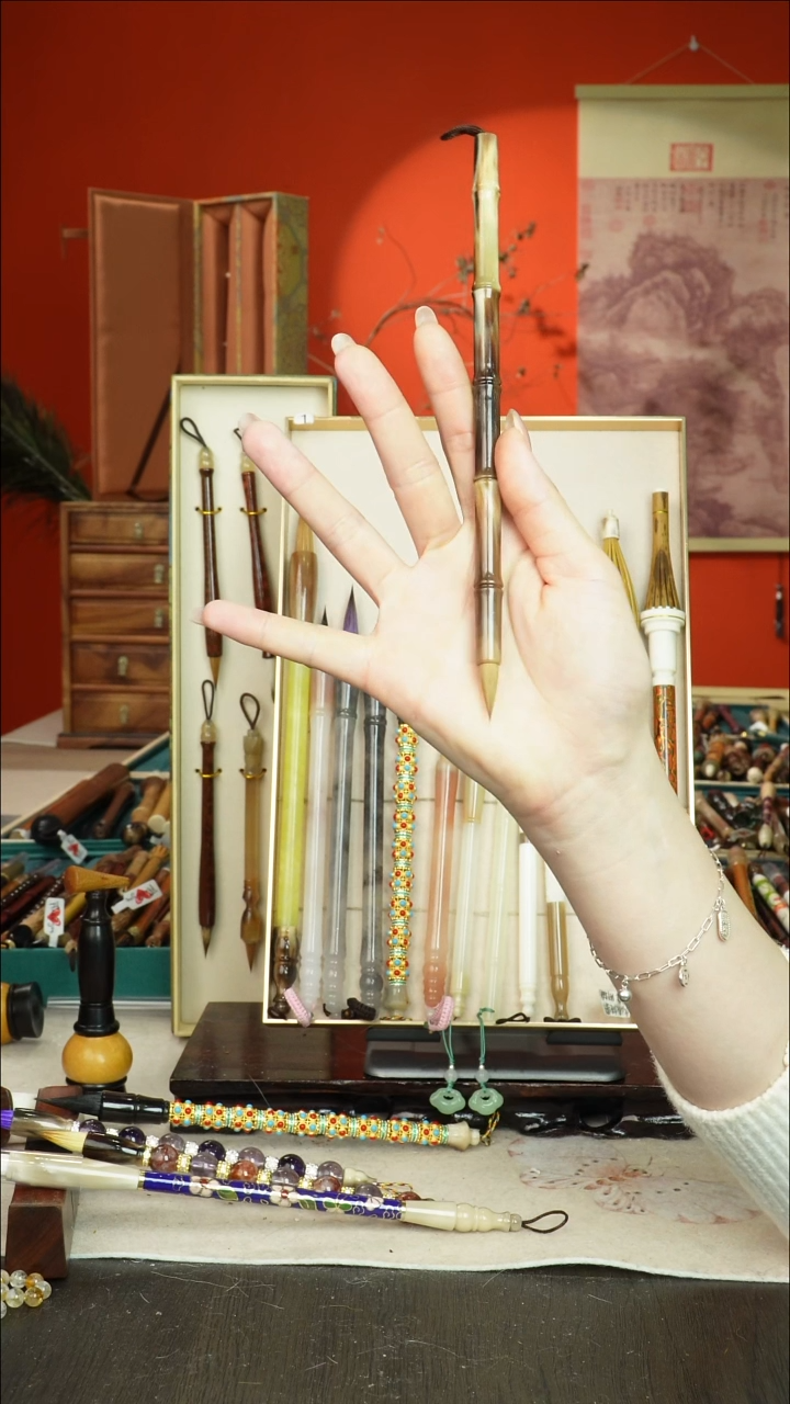 273号闪孤品高货毛笔链接 清水试笔 蘸墨不退