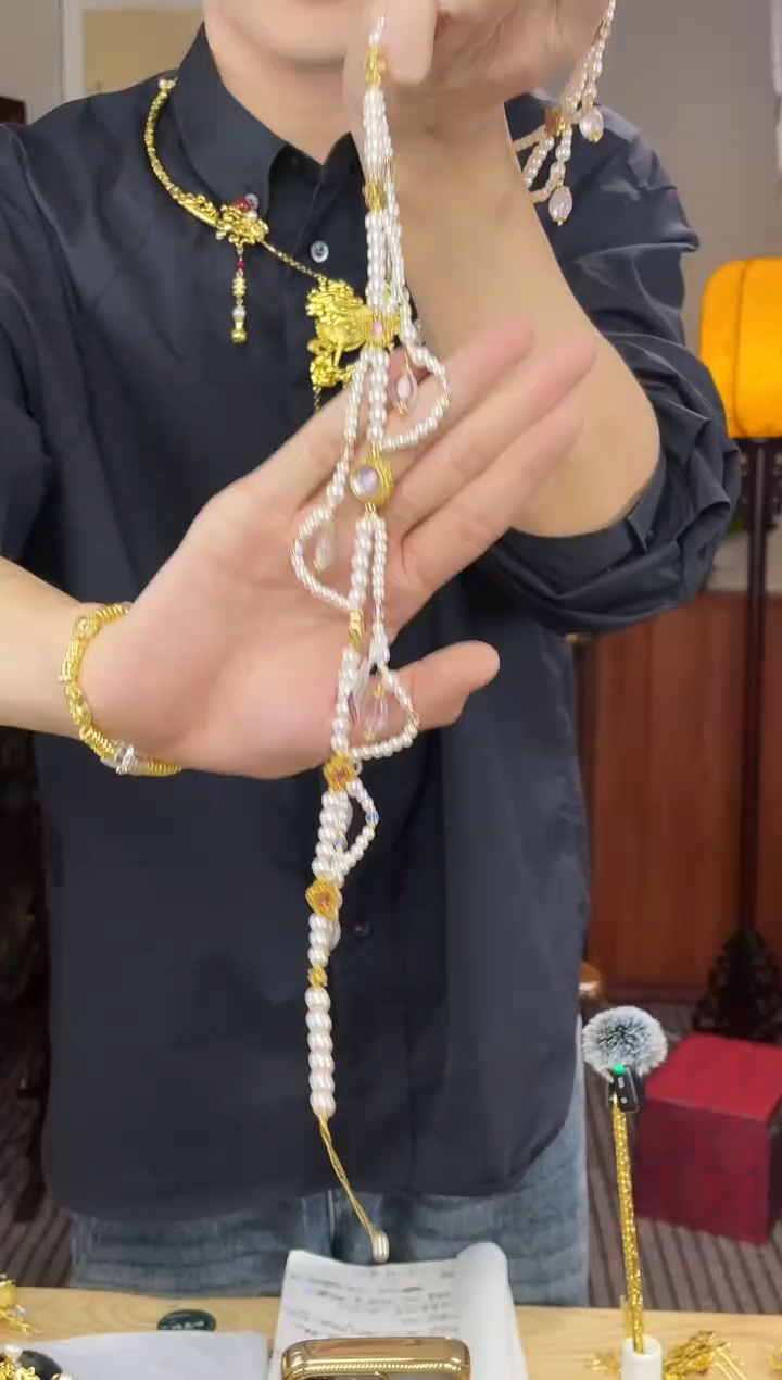 铜合金无微瑕神女璎珞一条