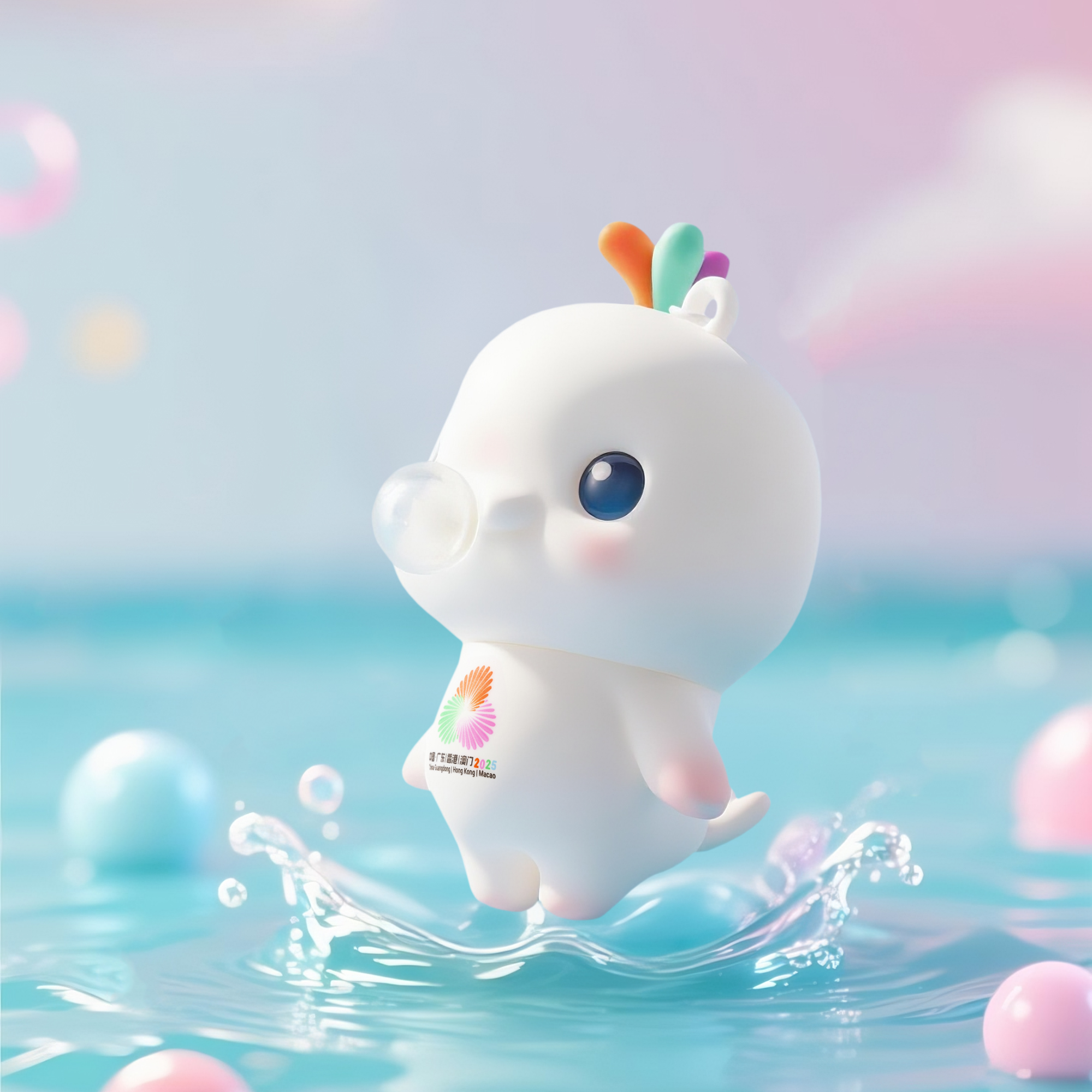 十五运会解压吹泡泡挂件喜洋洋（10公分）