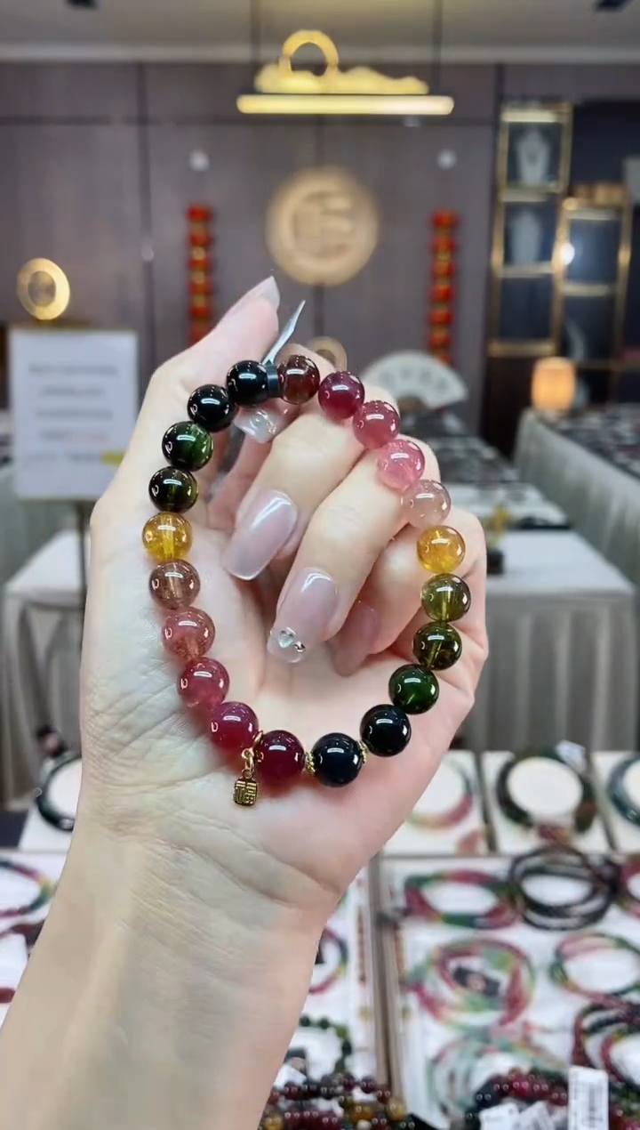 【闪购商品】碧玺单圈手串9mm+未镶嵌（多样性发一条）hon