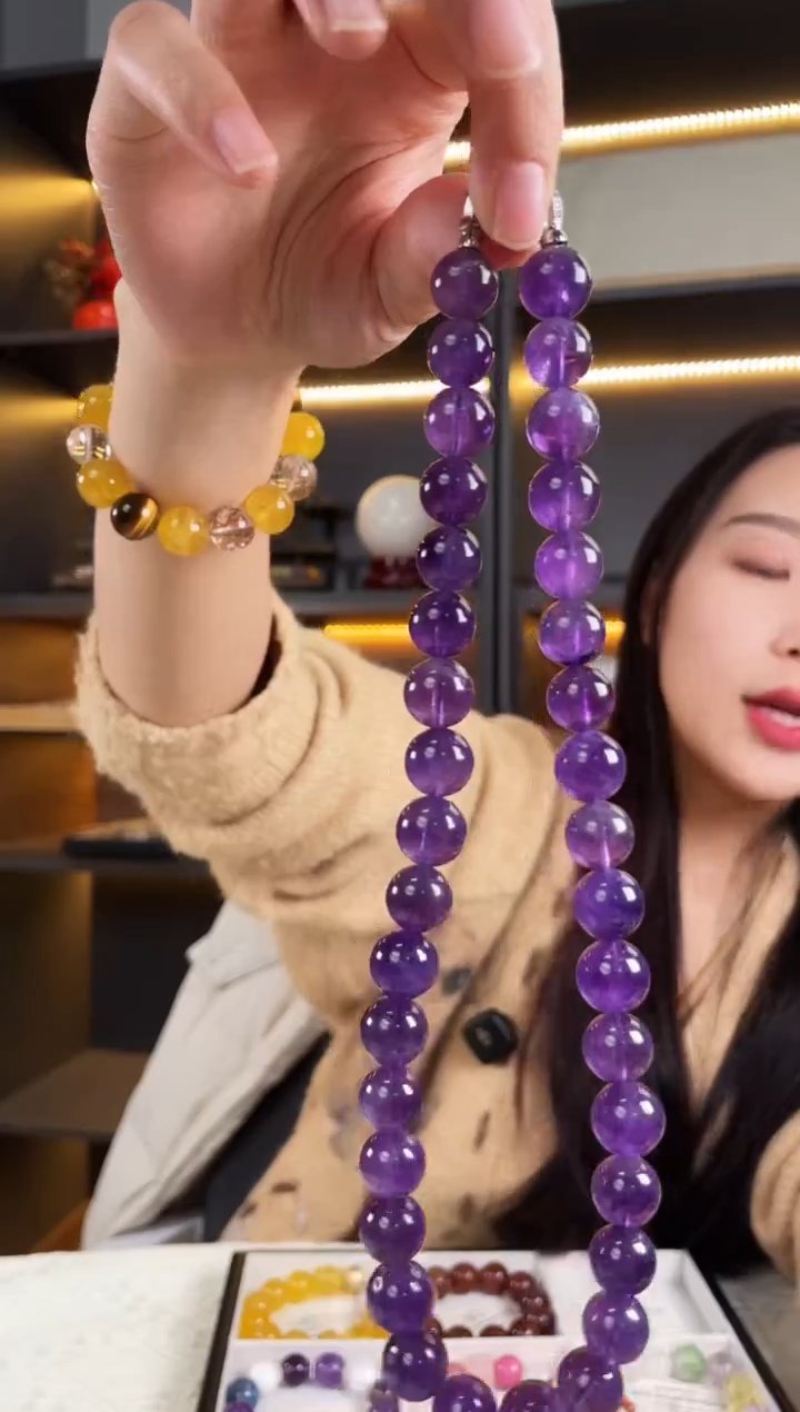 未镶嵌手链水晶紫水晶浅紫