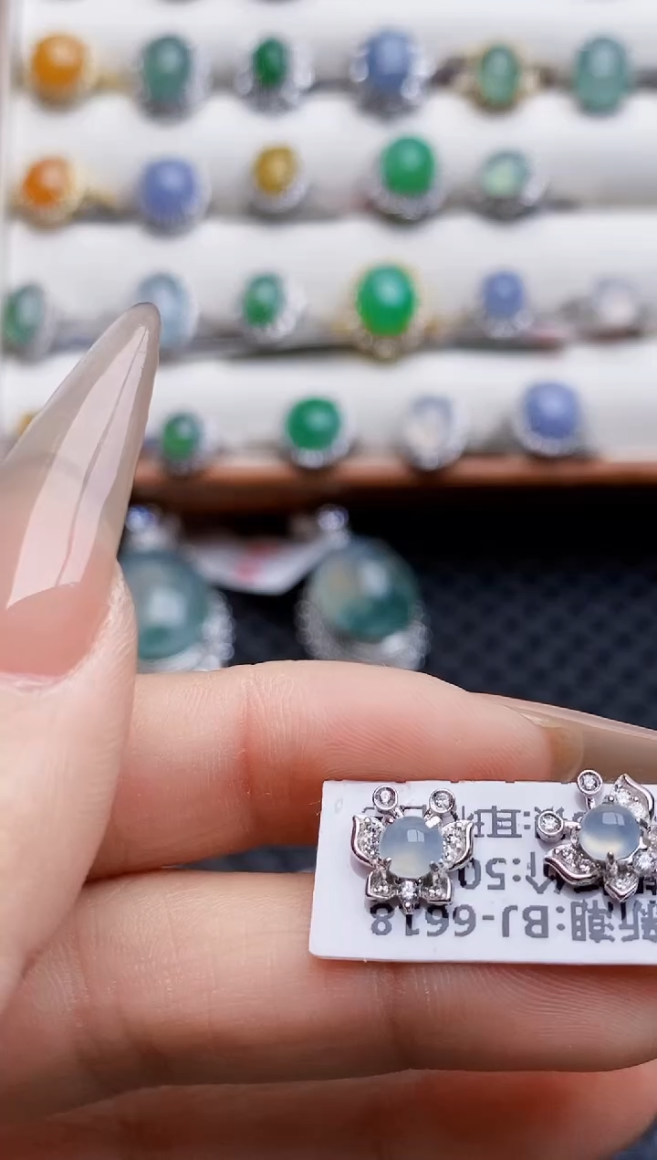 银S925镶嵌戒指翡翠2607