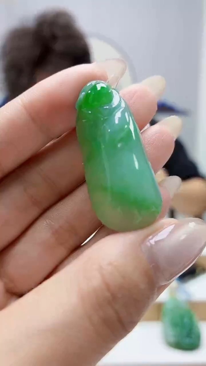 未镶嵌定制翡翠4688MM-毛货挂件29