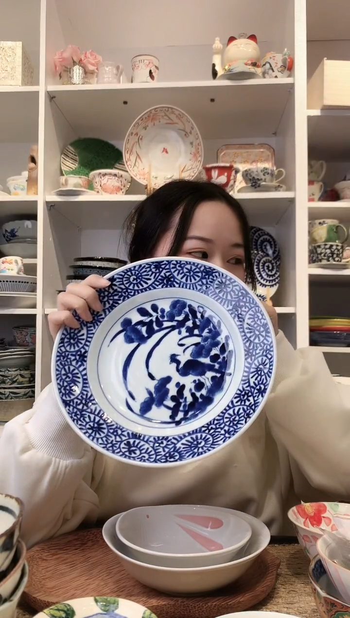 陶瓷【微瑕】蓝凛堂大盘24cm