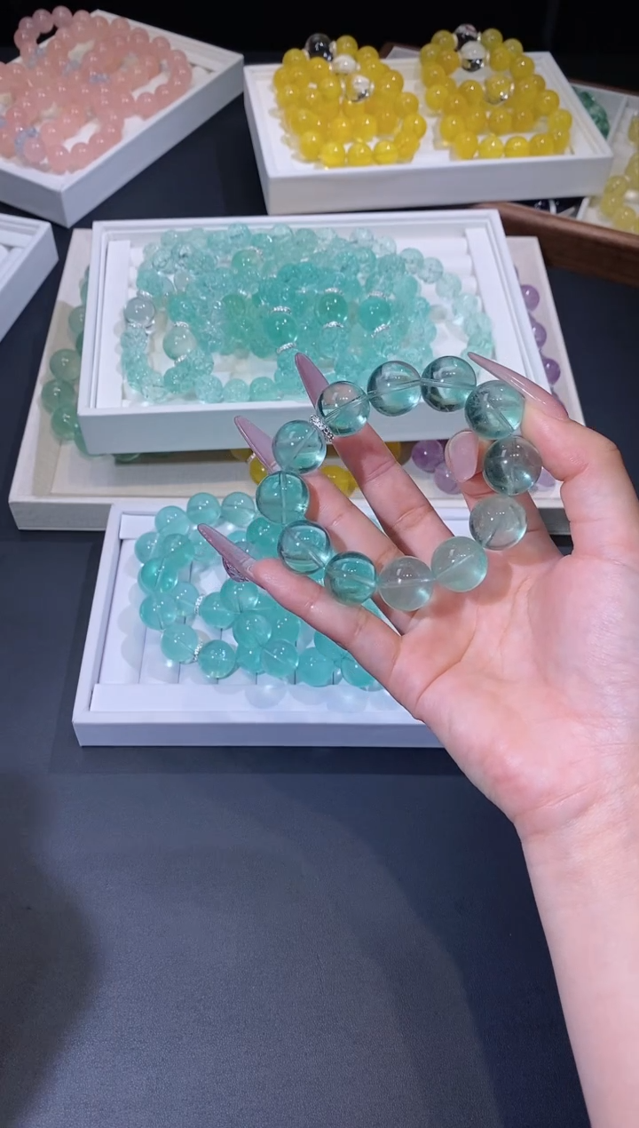 合金手链萤石1210.1绿萤石手串 多样性发其一