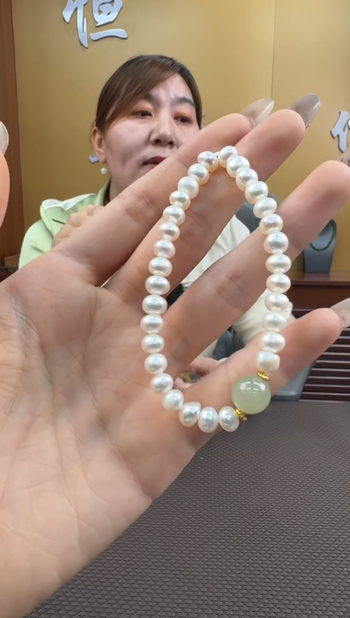 【闪购商品】淡水珍珠手链未镶嵌5-6多样性，发一