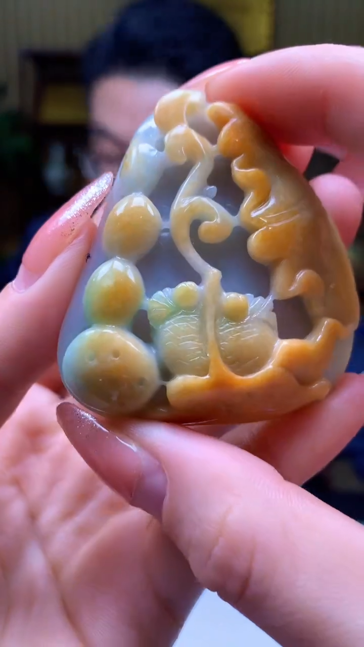 【闪购商品】定制翡翠未镶嵌1071-毛货挂件22