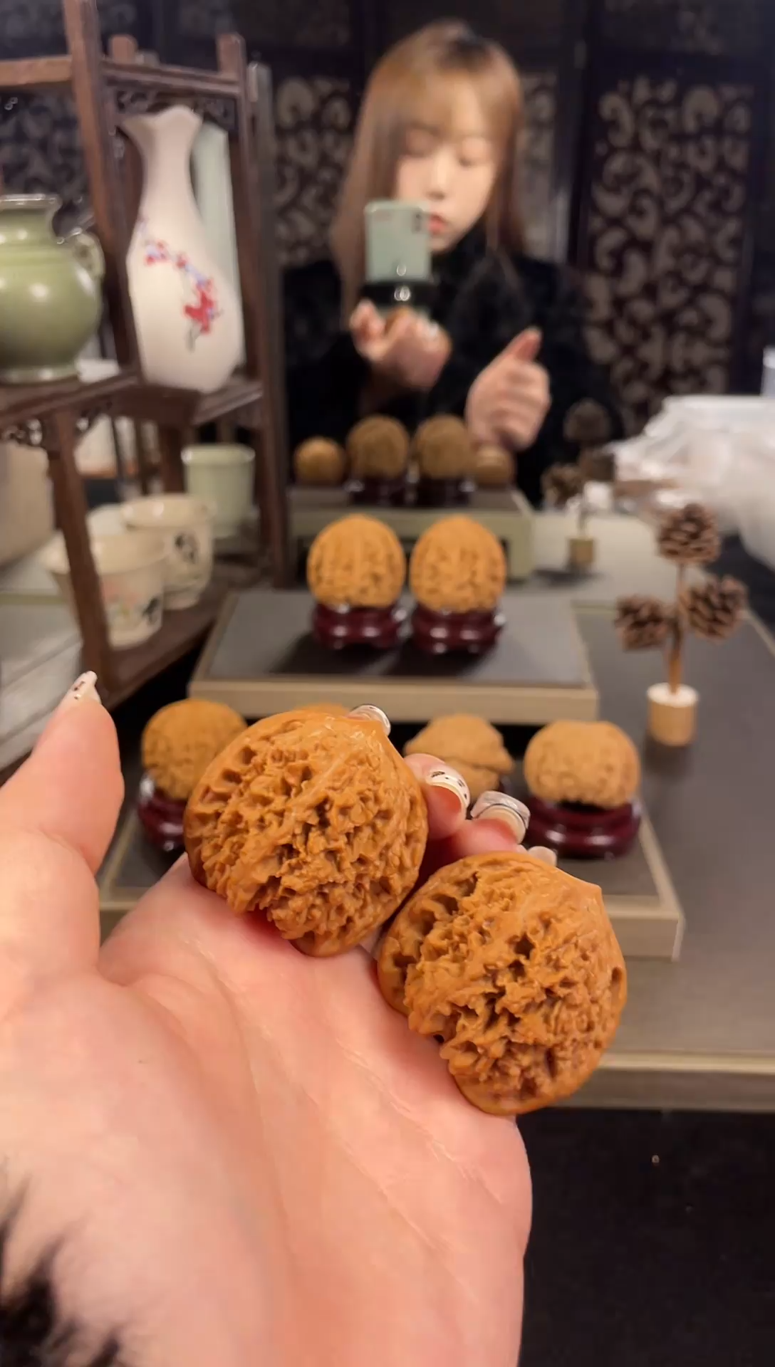 【闪购商品】文玩核桃把件满天星39尺-9