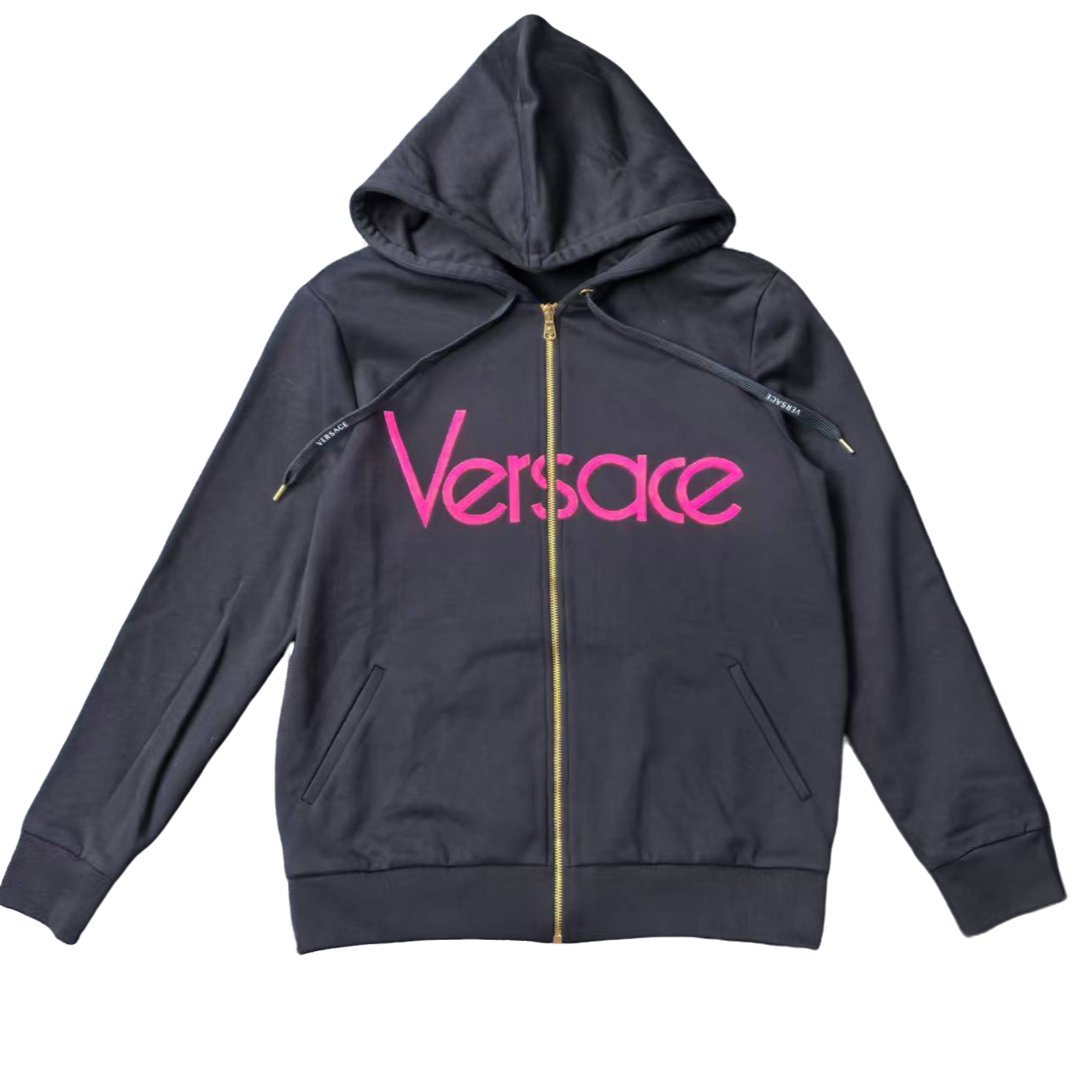 99新 VERSACE/范思哲 刺绣连帽外套/M码/99新A1174