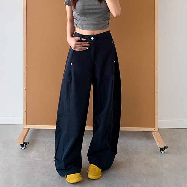 琥珀流光休闲弯刀裤女款爆款2025秋季美式显瘦宽松百搭51069