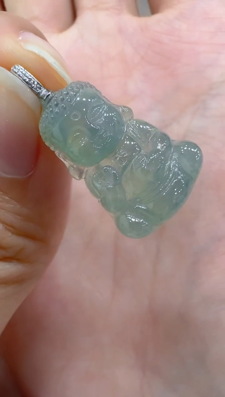 翡翠18K金镶嵌吊坠(不含链)多样性团购发一件