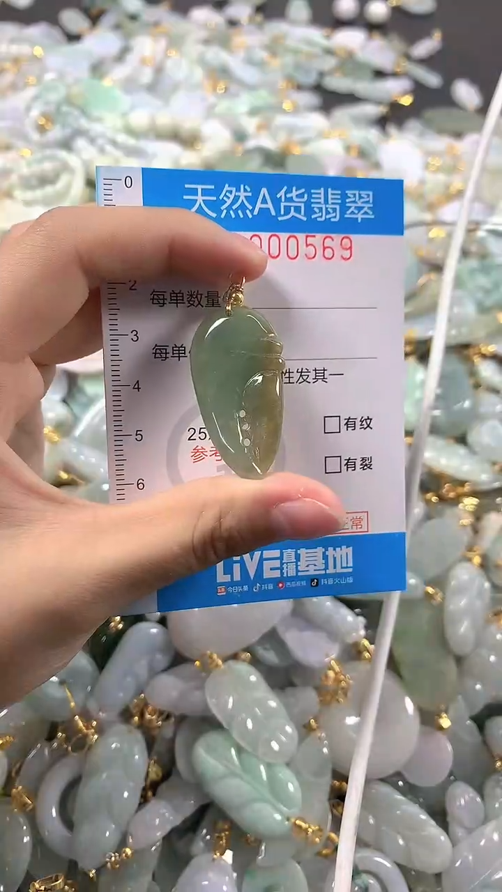 颈饰未镶嵌翡翠净货挂件-0569