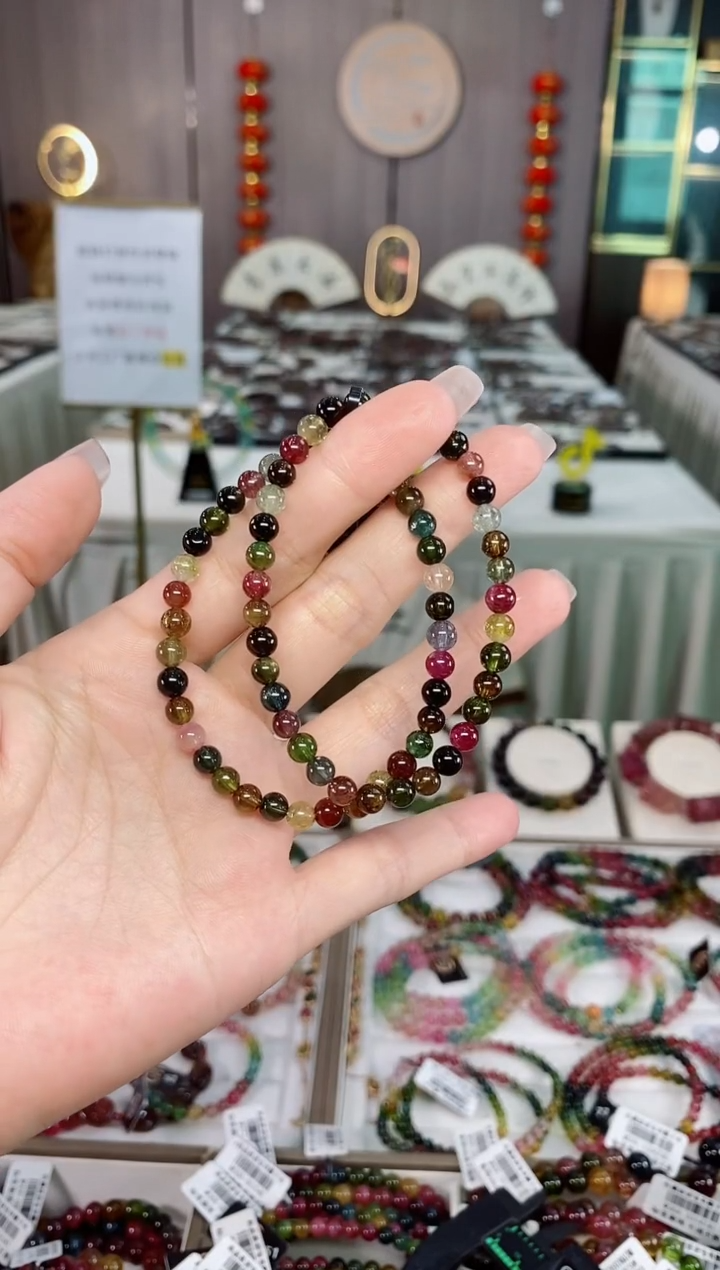 碧玺单圈手串5mm+未镶嵌碧玺（多样性发一条）hon