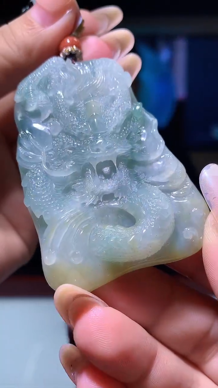 【闪购商品】定制翡翠未镶嵌1084xx-毛货挂件(赠珠链）37