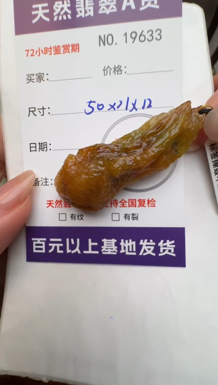 【闪购商品】翡翠颈饰未镶嵌原石19633