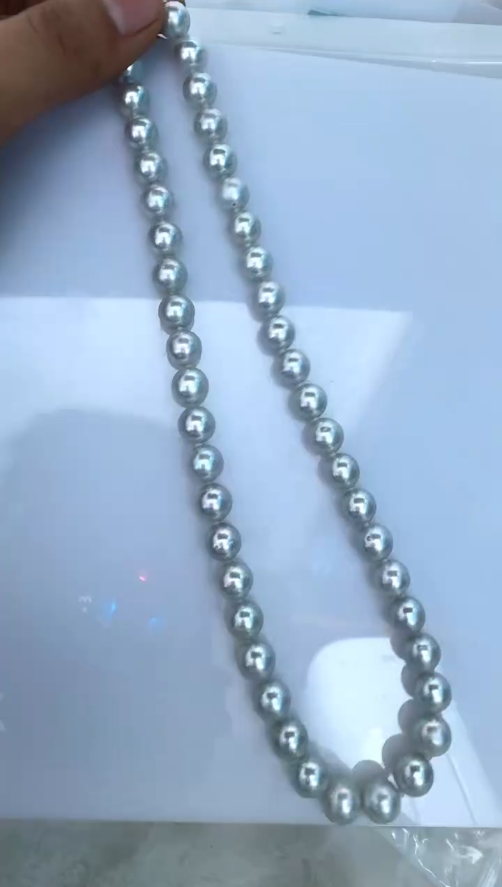 【闪购商品】海水珍珠颈饰银S925镶嵌项链9-10