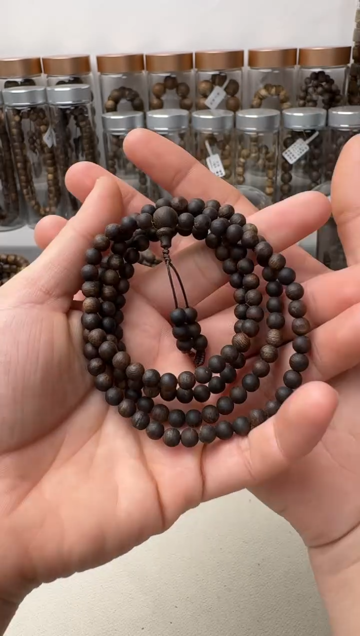 【闪购商品】沉香手串金沙叶沉水圆珠卡5+保14克