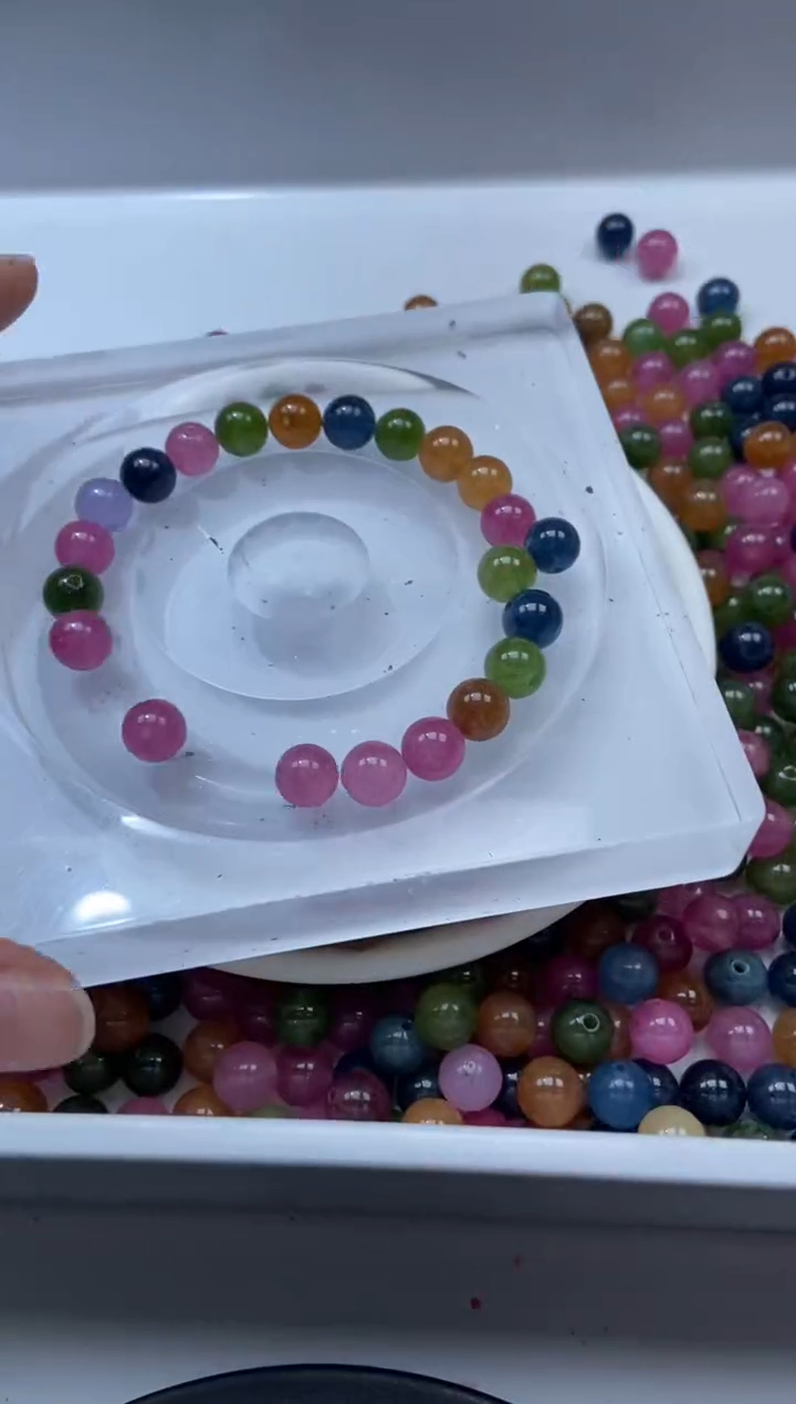 颈饰未镶嵌水晶W22-老矿碧玺8mm*20颗