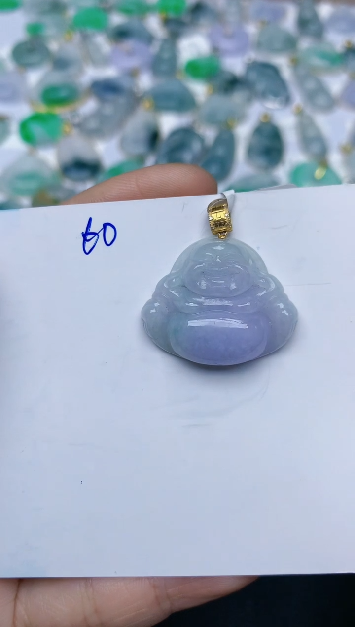 【闪购商品】翡翠颈饰18K金镶嵌天然翡翠A货    