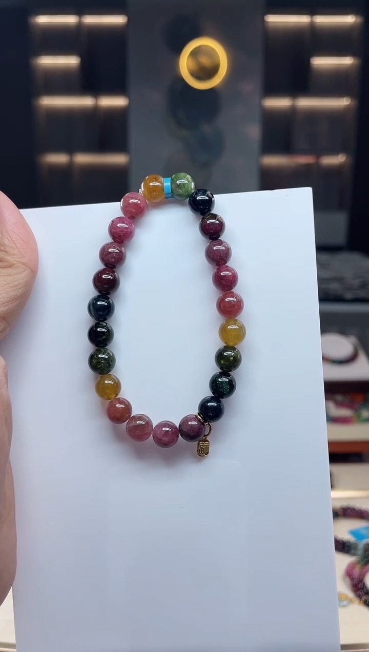 单圈手串未镶嵌碧玺（多样性发一条）Q