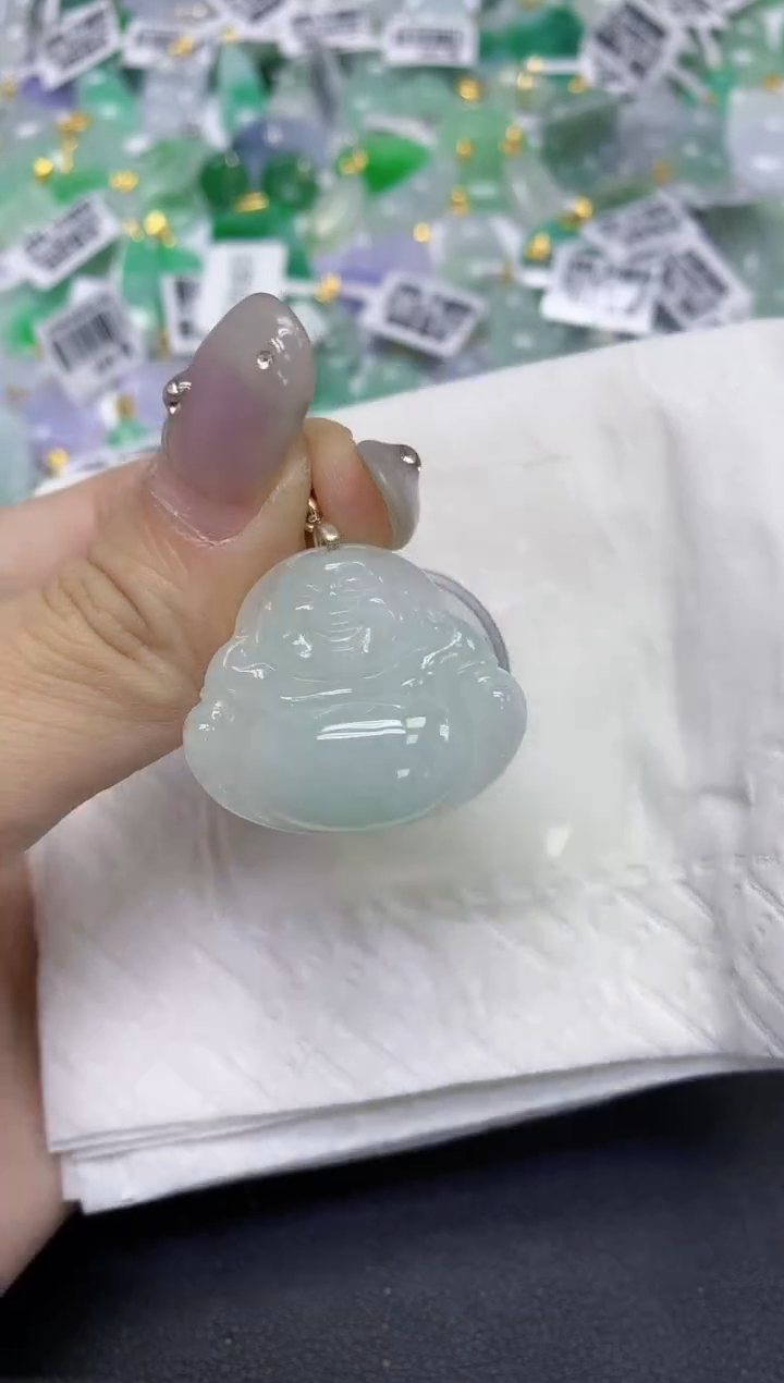 颈饰未镶嵌翡翠天然缅甸翡翠A货百元以上9元证书费自理