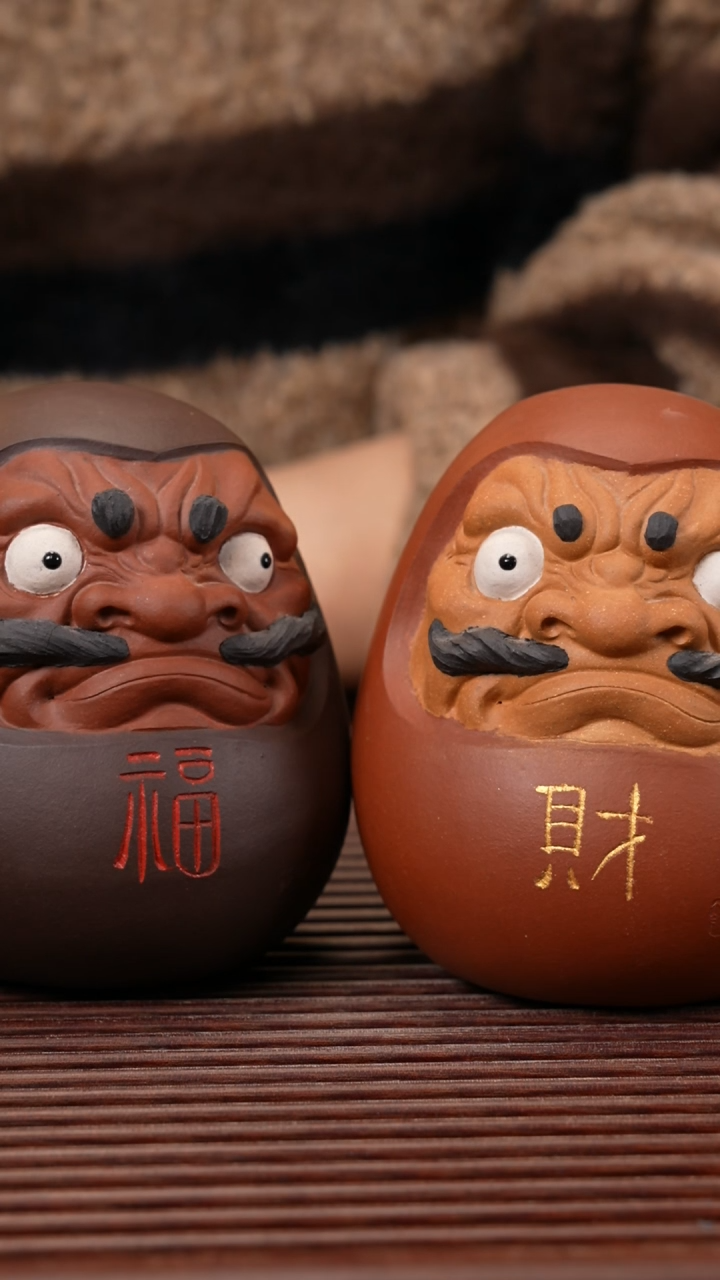 【闪购商品】紫砂茶宠一对达摩蛋