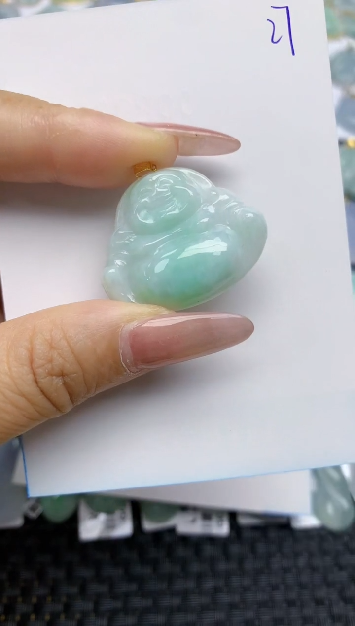 【闪购商品】翡翠颈饰18K金镶嵌天然A货翡翠 27