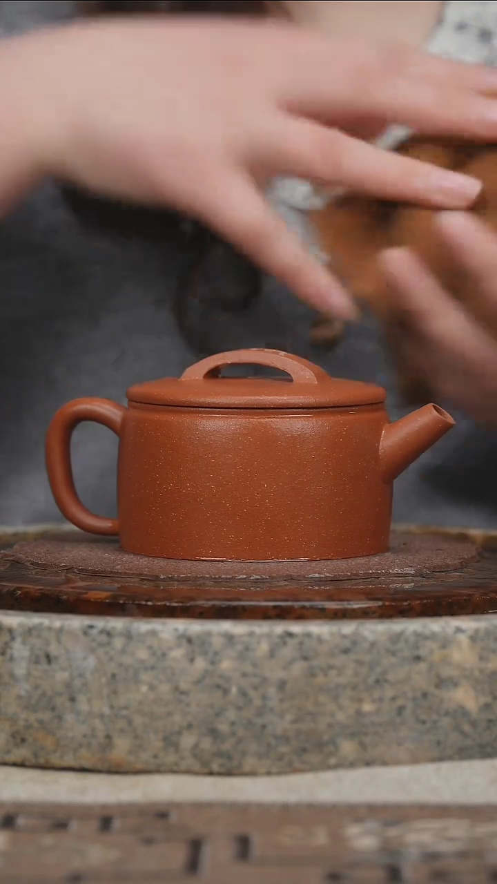 【闪购商品】紫砂茶壶宜兴原矿无添加红将坡汉瓦200cc