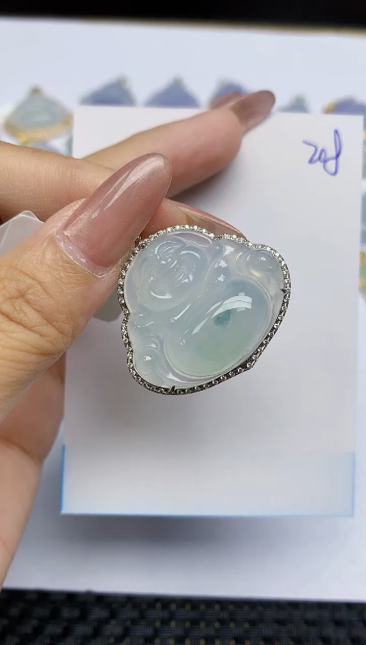 【闪购商品】翡翠颈饰18K金镶嵌天然A货翡翠 208