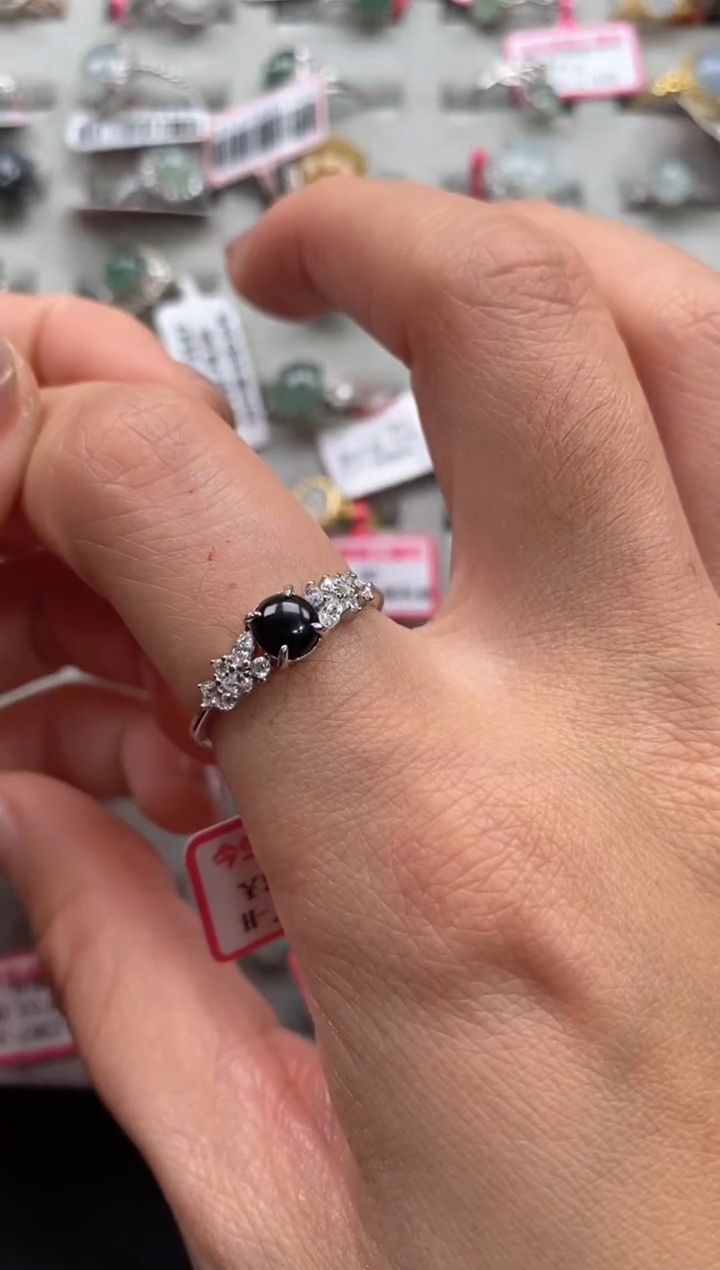 【闪购商品】翡翠戒指银S925镶嵌11111--8