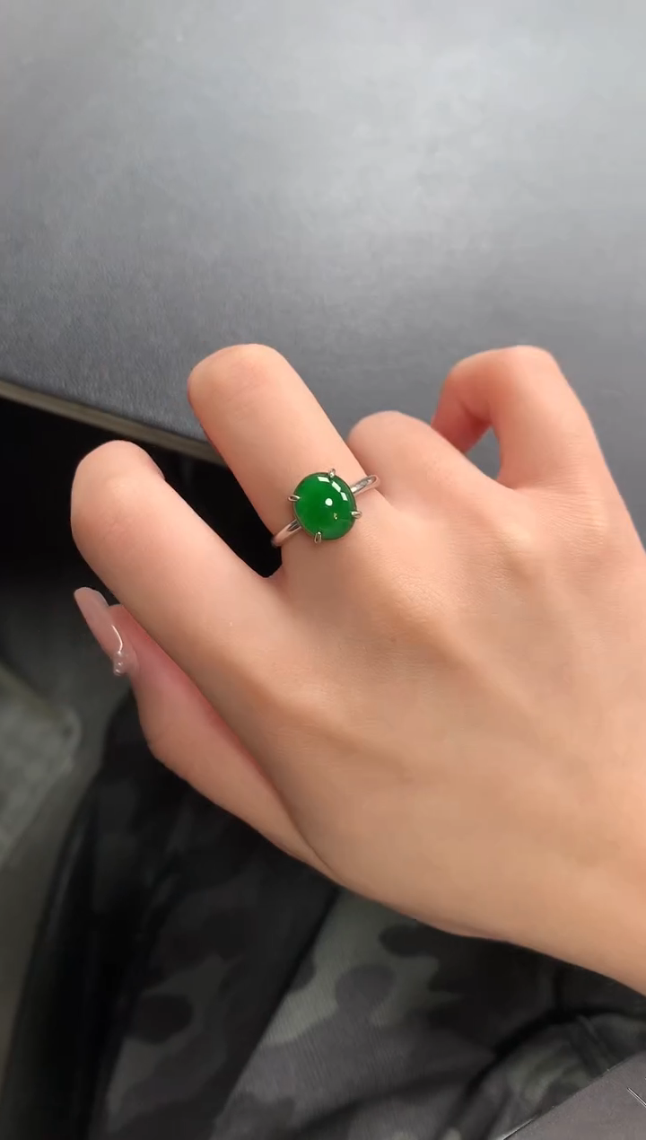【闪购商品】翡翠戒指银S925镶嵌561241